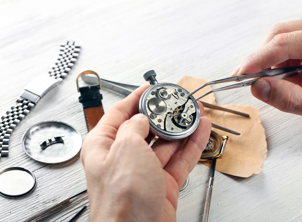 man making a watch