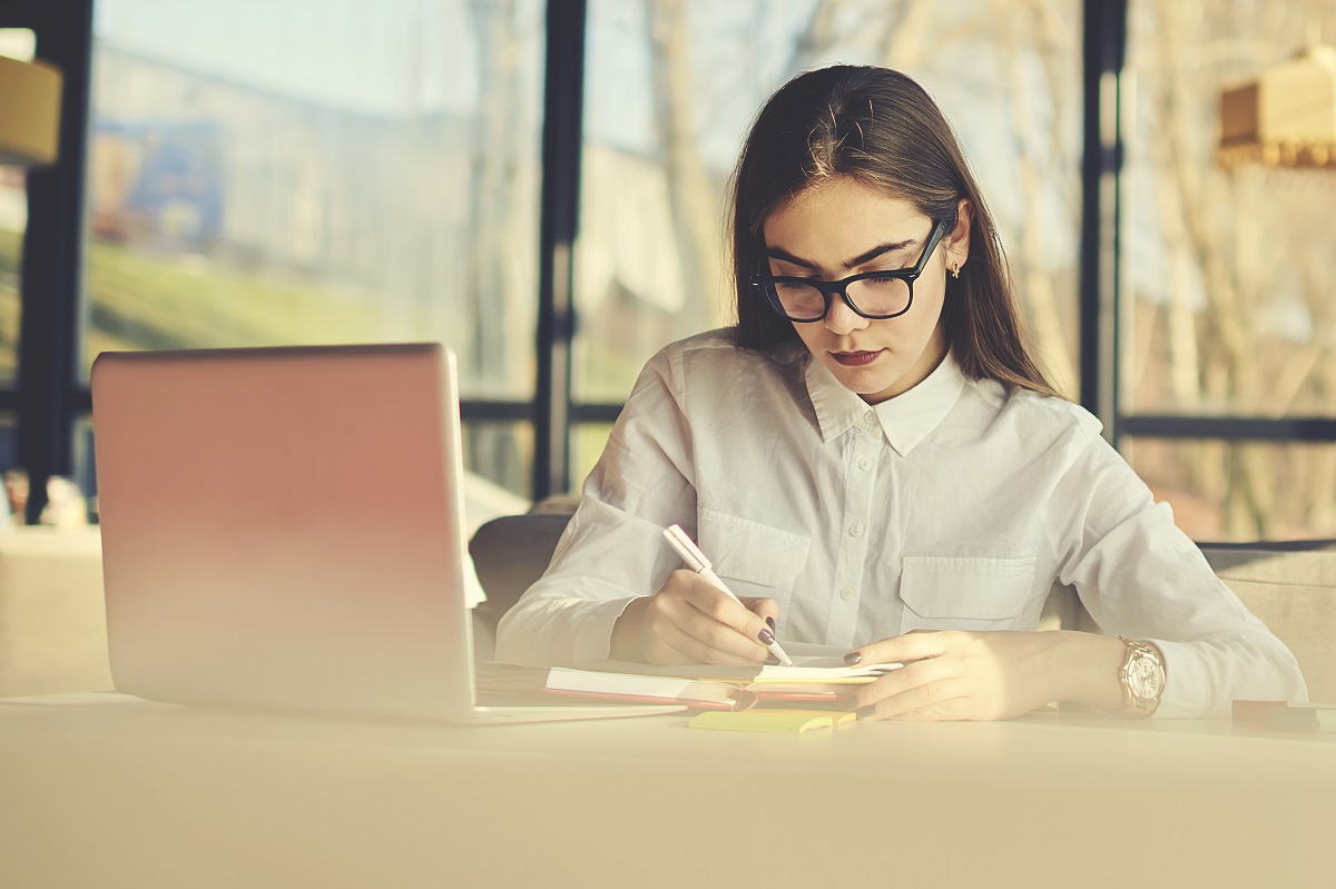 girl writing