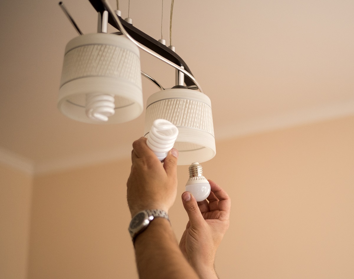 light bulb installation