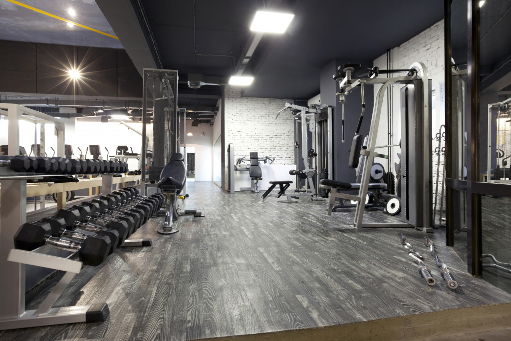 empty gym interior with equipment