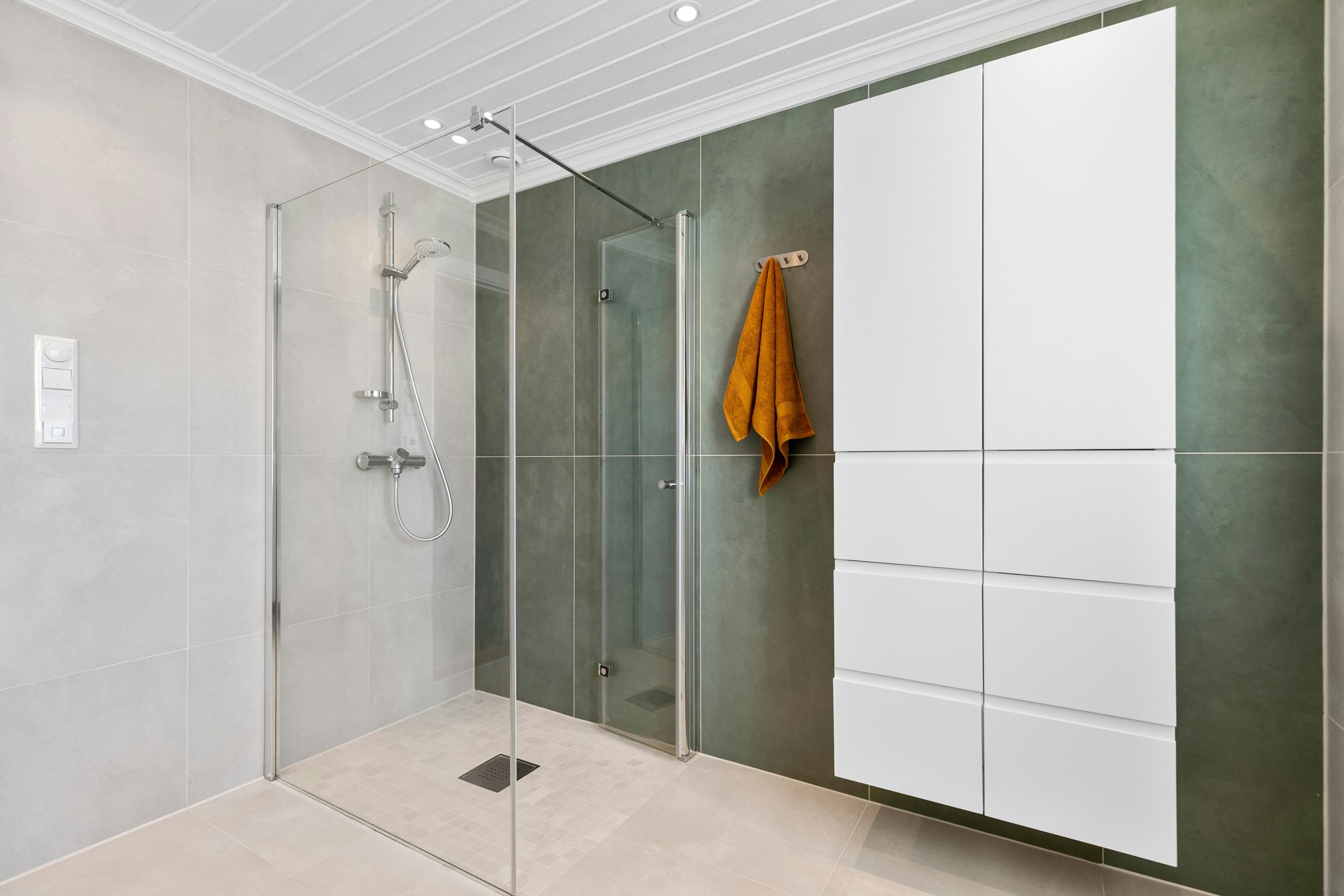 modern walk-in shower