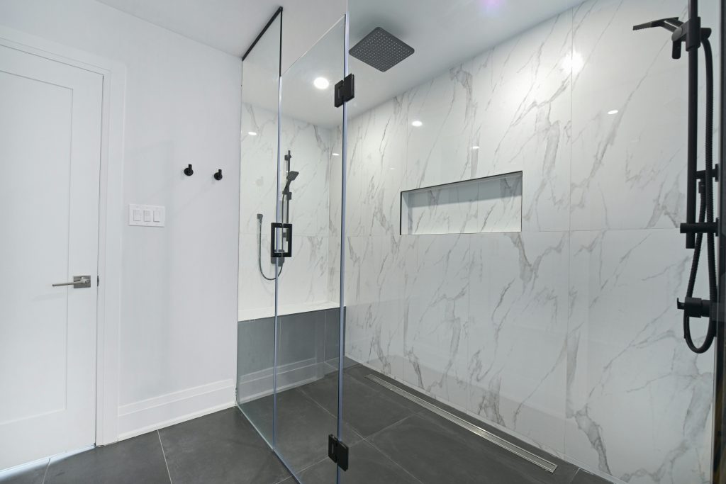 modern walk-in shower