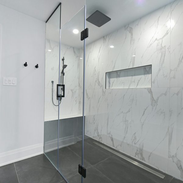 modern walk-in shower